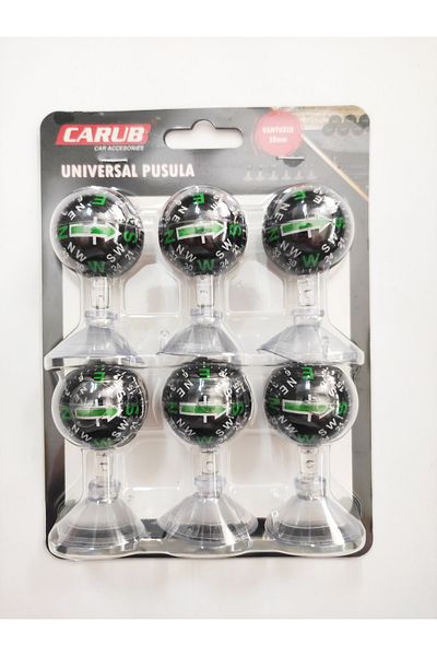 REPLAX Black Suction Cup 38 Mm Large Size Compass Set of 6