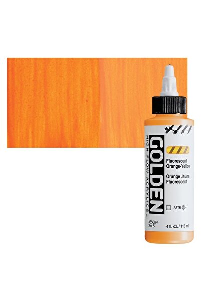 Golden High Flow Sıvı Akrilik Boya 118 Ml Seri 5 Fluorescent Orange-Yellow