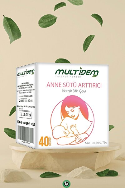 multidem Anne Sütü Arttırıcı Karışık Bitki Çayı, Süt Artırıcı Doğal Içecek. 40'lı Süzen Poşet