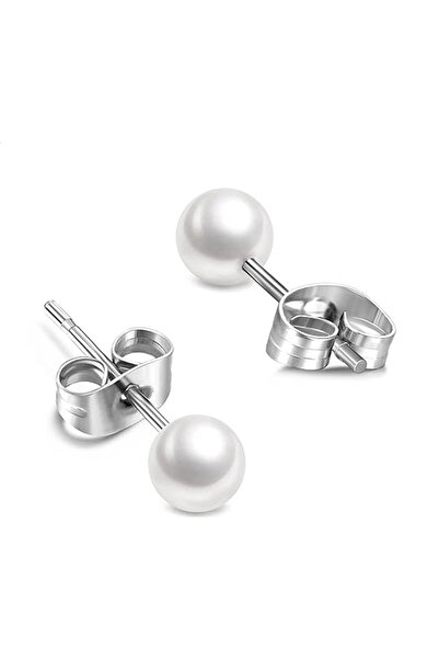 Takıparkxs TAKIPARKXS 3 Çift Antialerjik Unisex İnci Top Küpe Seti