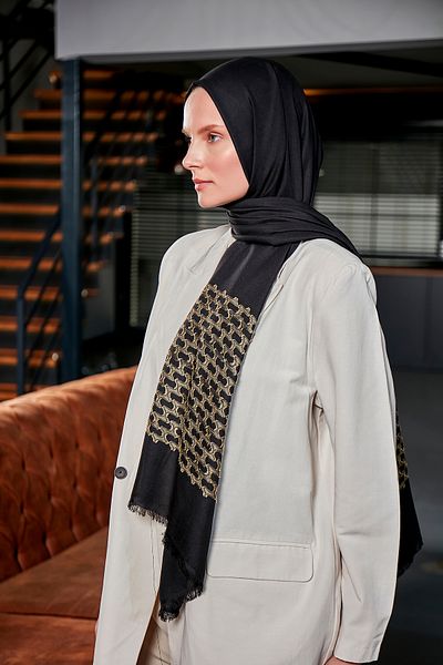 Scarf Jacquard Cotton Shawl
