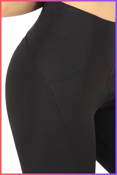 missmaral Černé sportovní legíny Slim Fit pro zotavení vysokého pasu - Detailní plochý šev Oslo 1090