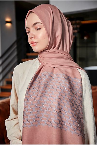 Scarf Βαμβακερό σάλι ζακάρ