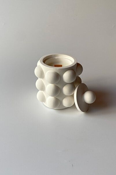 sin istanbul Bubble Kokulu Soya Mumu Beyaz