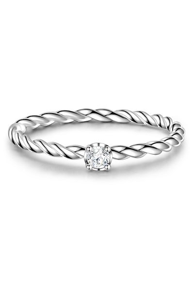 Lulu & Jane Modeschmuckring Ring Zirkonia weiß