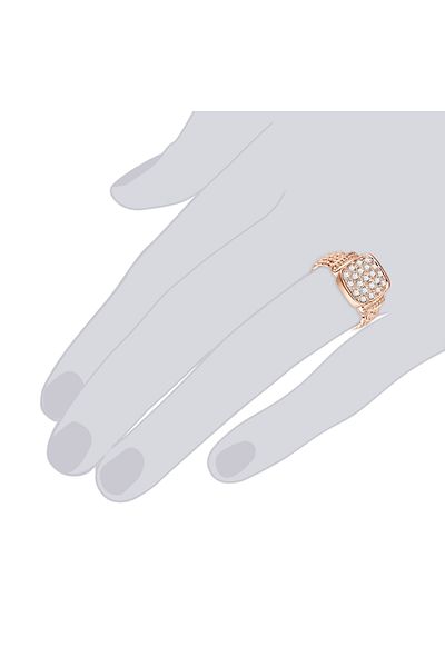 Lulu & Jane Kristalle von Swarovski® ile Yüzük Kristalle von Swarovski® ile pembe altın rengi yüzük