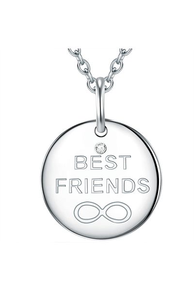 Lulu & Jane Diamanthalskette Kette mit Anhänger Sterling Silber Diamant weiß