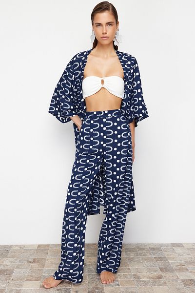 Trendyol Collection Geometrisch gemusterte Webhose TBESS24PL00014