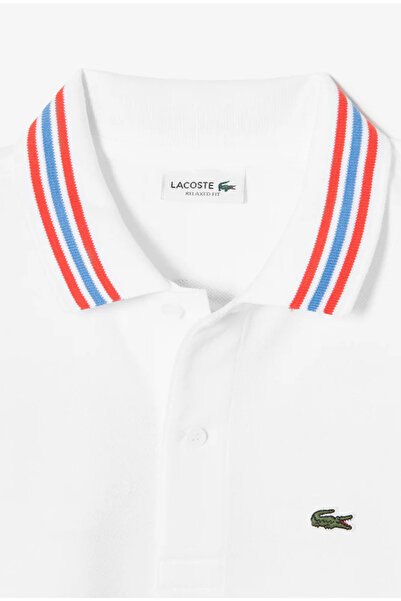 Lacoste PJ5322-00 BLANC/MULTICO tričko Polo Neck