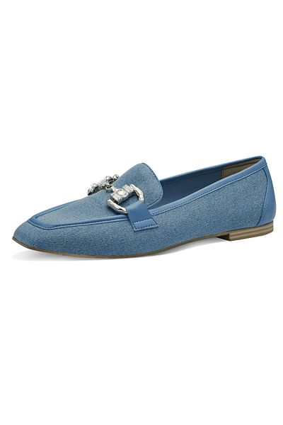 Tamaris Damen Halbschuhe Terlik 1-24228-42 Blau 802 Denim Lederimitat/Touch-IT ile Tekstil