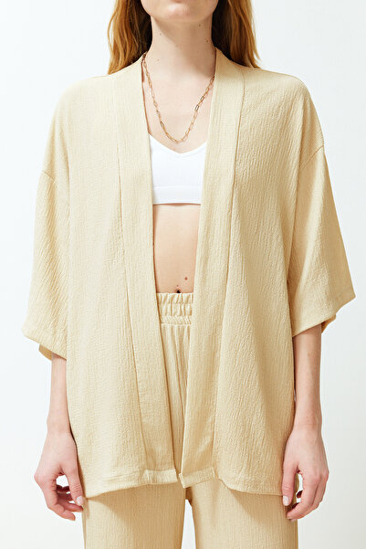 Trendyol Collection Relaxed Fit kötött kimona és nadrág szett - TWOSS24AU00091