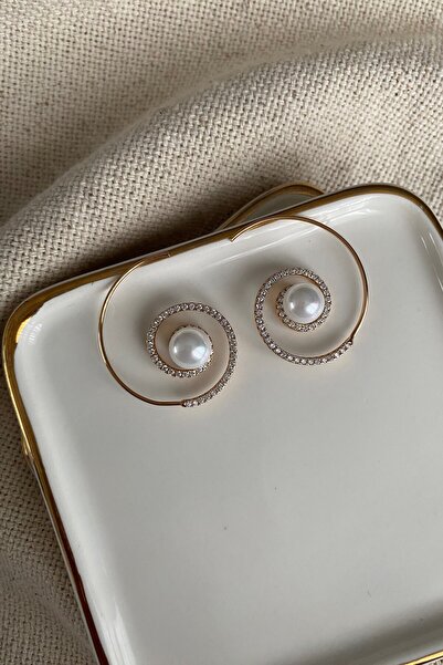 fuya design تصميم ملفوف من خلال أقراط اللؤلؤ الصلب