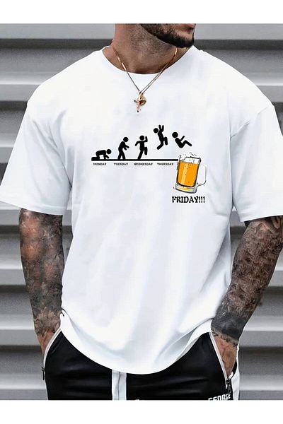 JDM Μπλουζάκι Beer Unisex Cotton Oversize T-shirt