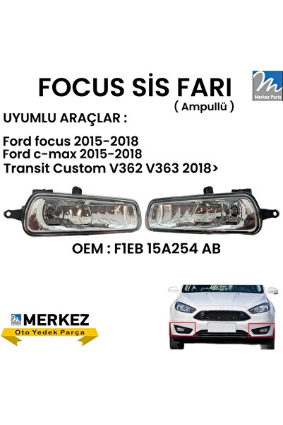 İthal Sis Farı Ford Focus/c-max 2015-2016-2017-2018 2018 - Transit Custom 201...