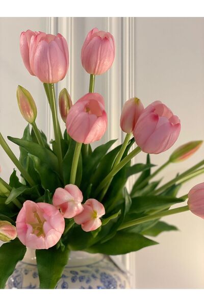 Dekordan House Premium 1.Kalite Pembe Lale Demeti