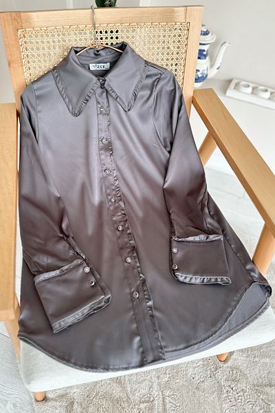 Gizce Lenya Anthracite Tunic