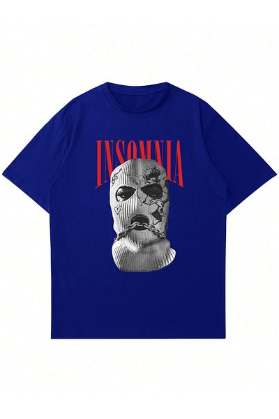 Mad&Calf Μπλουζάκι Unisex Insomnia Mask με στάμπα με λαιμόκοψη