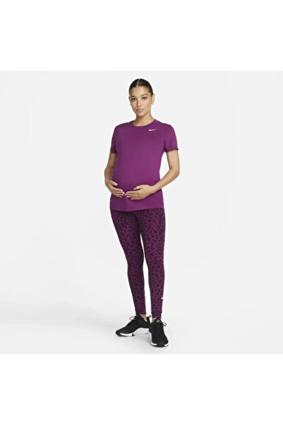 Nike One (M) Women's Leoparlı Yüksel Bel Hamile Kadın Tayt DQ5544-503