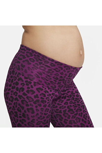 Nike One (M) Women's Leoparlı Yüksel Bel Hamile Kadın Tayt DQ5544-503