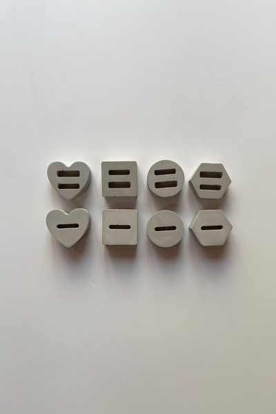 sin istanbul 8 Pieces Ring Stand Gray