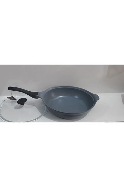 ThermoAD 28 cm pyro wok pan with lid light gray