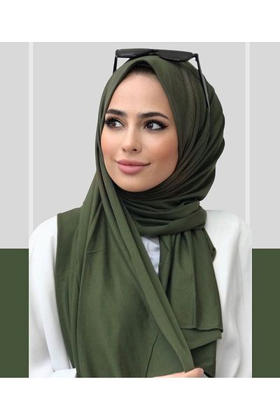 FRESCO SCARFS Hijab Hijab Χτενισμένο Σάλι Πράσινο