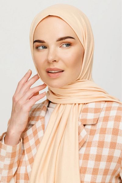 FRESCO SCARFS Hijab Hijab Combed Cotton Shawl Salmon