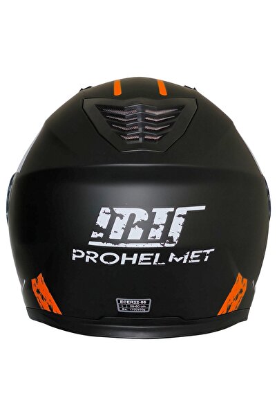 MTS 966 Çeneaçılır Motosiklet Kaskı Turuncu