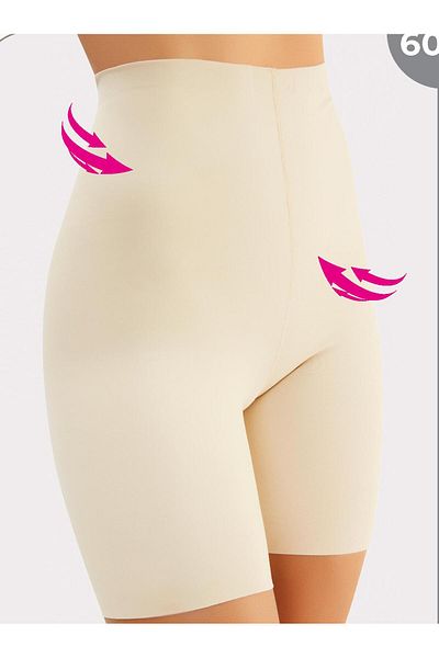 MYARD High Waist Laser Cut Shorts Corset - Skin 6002