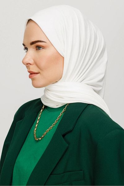 FRESCO SCARFS Hijab Hijab Χτενισμένο Σάλι Εκρού