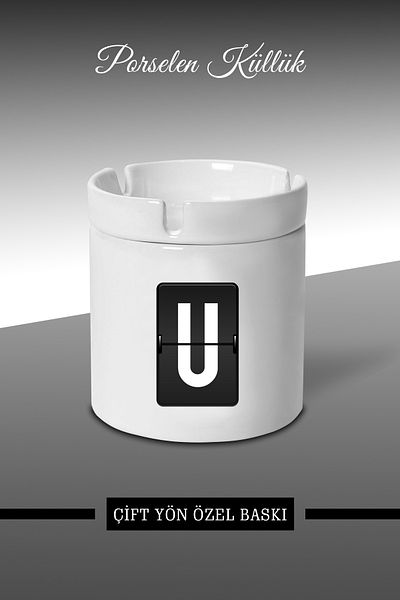 Bytwo U Design Τασάκι - Πορσελάνινο Τασάκι - Επιτραπέζιο Τασάκι *külbytX35