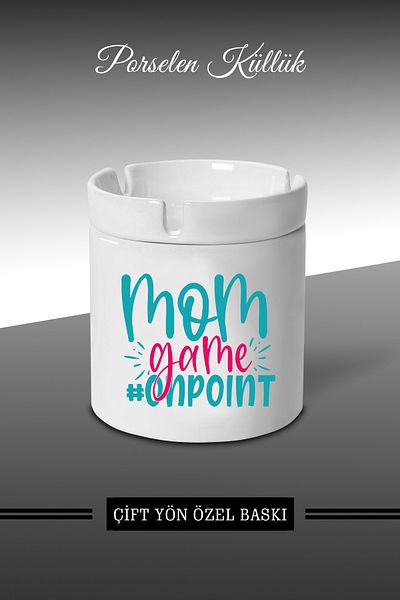 bymat Mom Game Designed Ashtray - Porcelain Ashtray - Ashtray *külbyx201