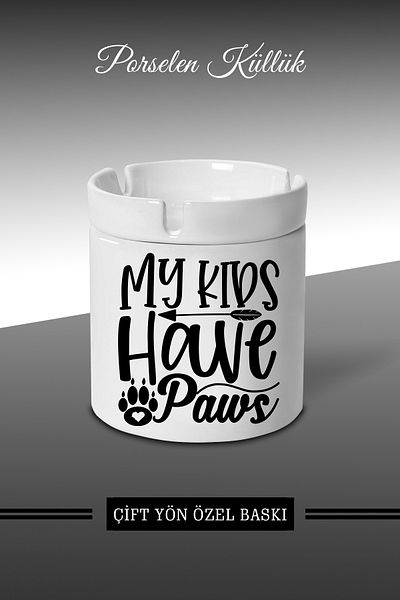 bymat My Kids HaweDesigned Ashtray - Porcelain Ashtray - Ashtray *külYX203