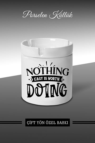bymat Nothing.. Designed Ashtray - Porcelain Ashtray - Ash Tray *ashtray