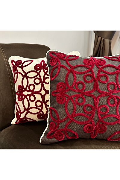 Nakışlı Luxury Kırlent Kılıfı - Döşemelik Kumaş