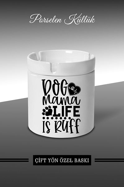 bymat Dog Mama Designed Ashtray - Porcelain Ashtray - Ash Tray *ashtray