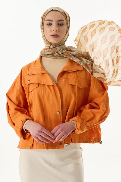 FENZA SCARF Βαμβακερό σάλι Diana με σχέδιο καντίνας