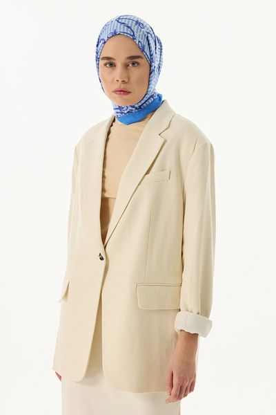 FENZA SCARF HOPE Baby Blue Bumbac șal - Model Capa