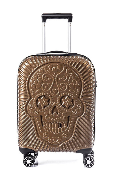 ÇÇS 5186 Altın Parlak Polikarbon Kabin Boy Valiz - ROLF