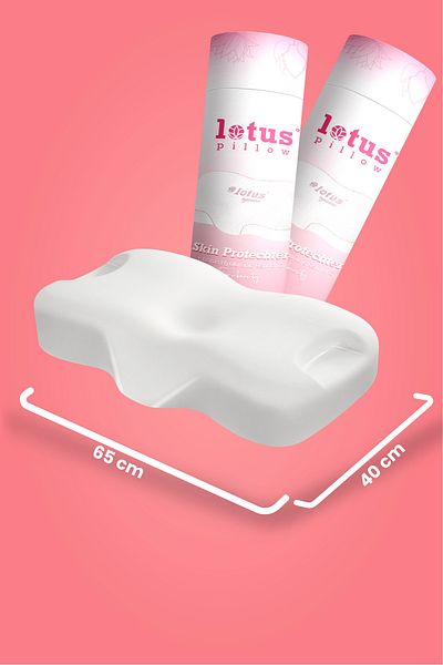 Viscofoam Lotus Beauty Pillow Anti-Wrinkle Orthopedic Beauty Pillow Orthopedic Pillow Hyaluronic Acid