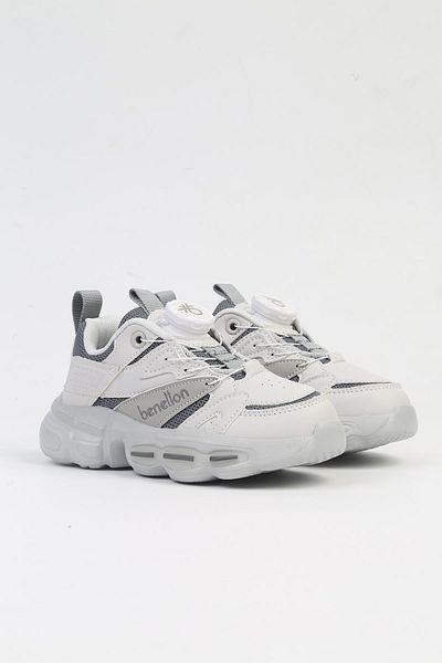 Benetton ® IMPORTED Gray Children's Lace-Up Mechanism Sports Shoes BNI-10255