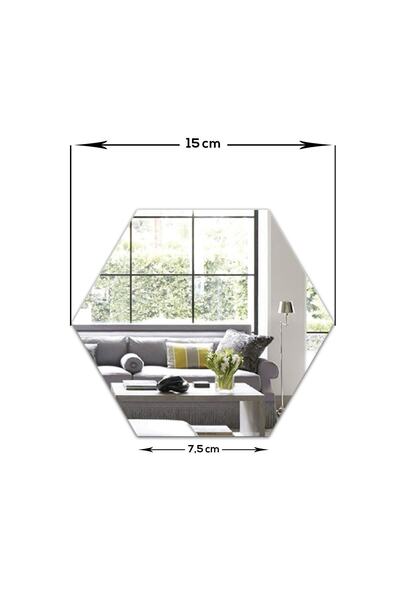 Decorita Ayna | Düz Ayna | 30'lu Takım Altıgen Ayna