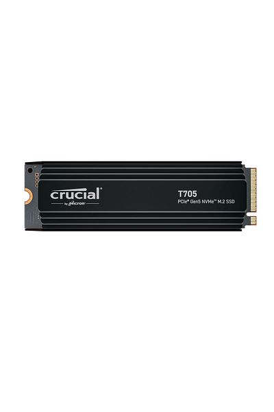 Crucial T705 1 تيرابايت PCIe Gen5 NVMe M.2 SSD - CT1000T705SSD5 مع مبرد حراري 13600-10200 ميجابايت