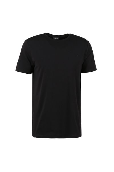Fabrika Tricou modal slim fit pentru bărbați negru Romeo-o