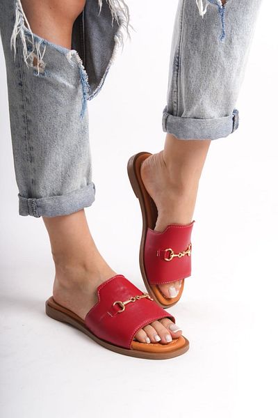 ERNİLA Women's Slippers - Genuine Leather