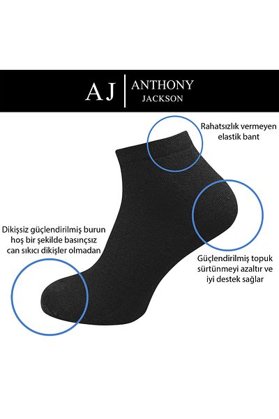 ANTHONY JACKSON 10 ζεύγη κάλτσες BAMBOO Premium ανδρικές και γυναικείες μποτάκια - Κοντές αθλητικές κάλτσες για τρέξιμο και πεζοπορία μέχρι τον αστράγαλο