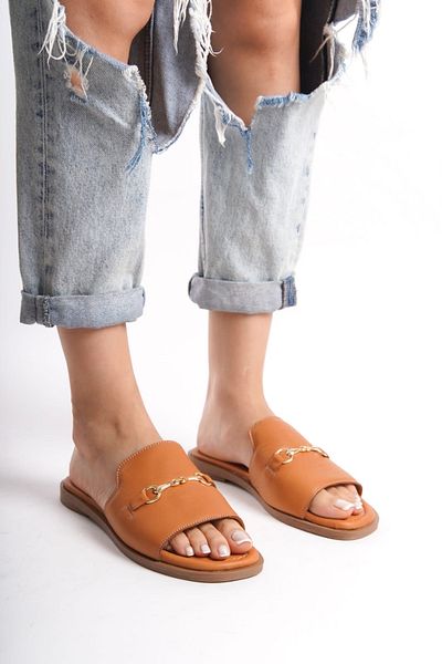 ERNİLA Women's Slippers - Genuine Leather