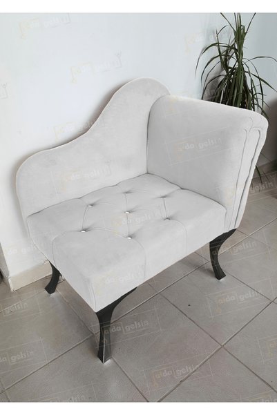 aldagelsin Yeni Model Ters Kol Tekli Köşe Koltuğu Josefin Bench Siyah Ayak