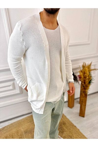 elkumoda Cardigan Braided Shawl Collar Seasonal Non-Pilling Knitted Knitwear Cardigan