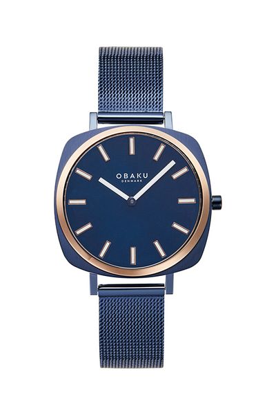 Obaku Denmark V296LXSLML Quartz Hasi Navy Sapphire Glass 32 mm Women's Wristwatch